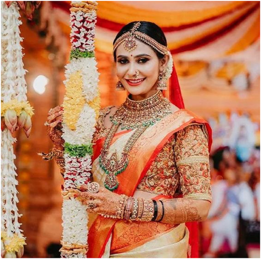 bridal South Indian saree
